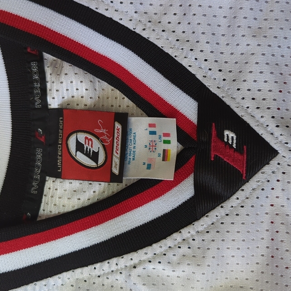 Reebok Allen Iverson I3 White Black Red Jersey M - Picture 2 of 7